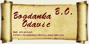 Bogdanka Odavić vizit kartica